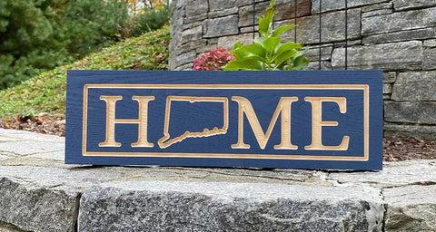 Custom "Home Sign" with State Outline