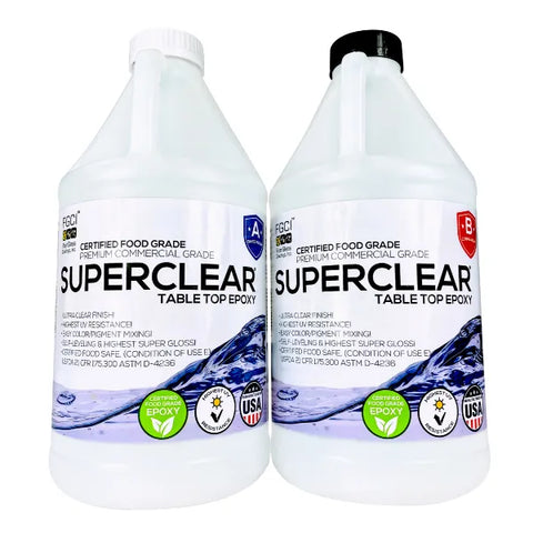 Super Clear Table Top Epoxy – 1 Gallon Kit