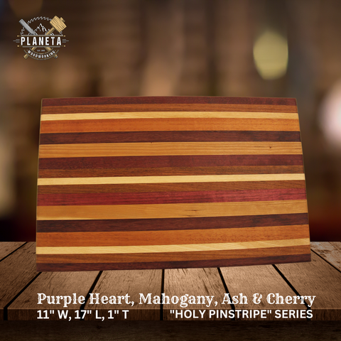 "Striped Elegance" - Cutting Board