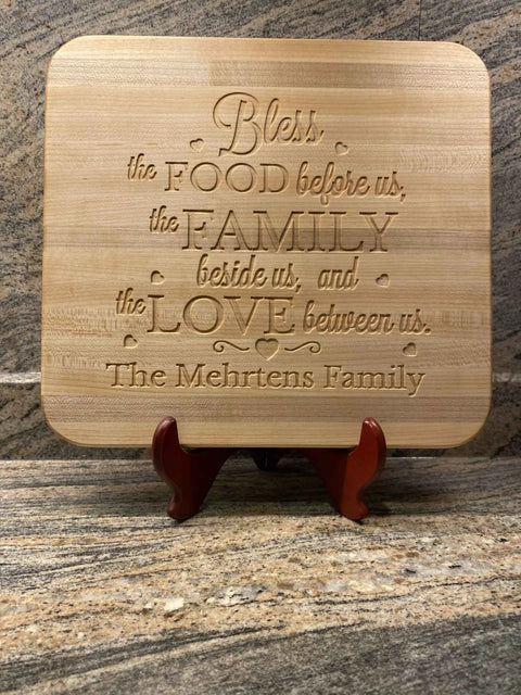 “Family, Food & Love” - Cutting Board