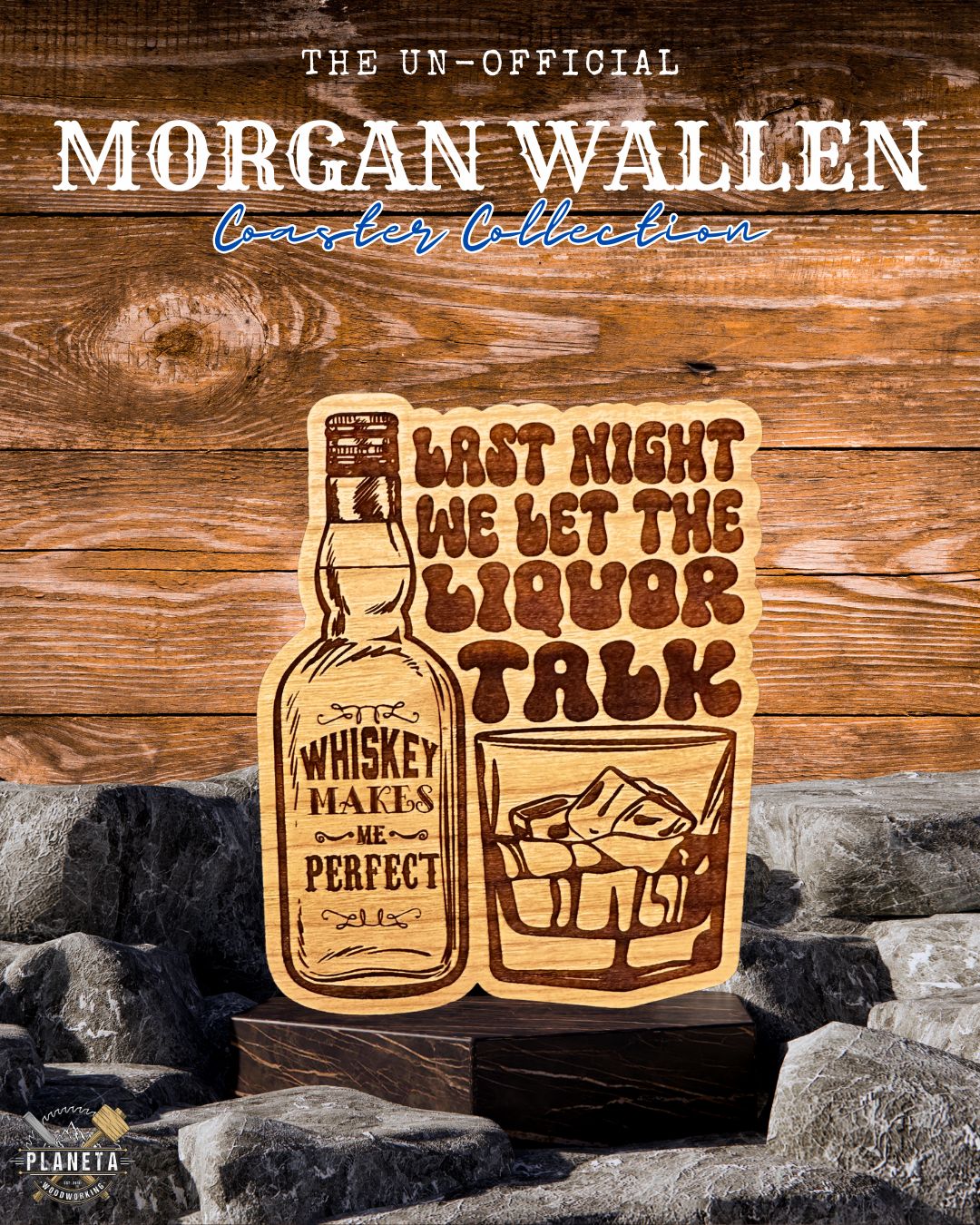 The Morgan Wallen Coaster Collection – Planeta Woodworking